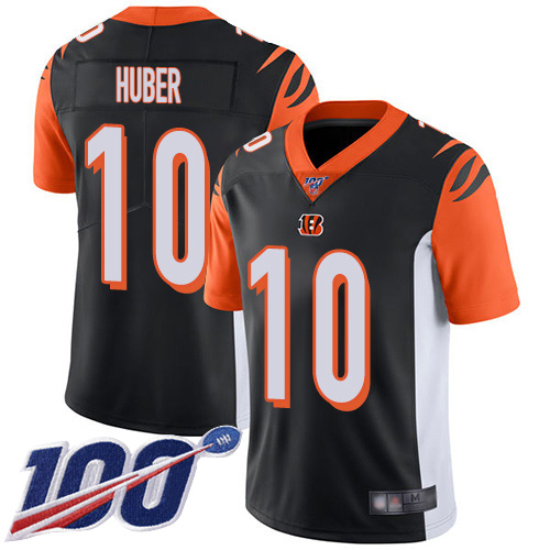 Cincinnati Bengals Limited Black Men Kevin Huber Home Jersey NFL Footballl 10 100th Season Vapor Untouchable